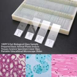100PCS/Set Biological Glass Sample Prepared Basic
