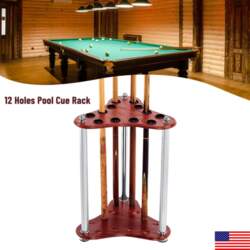 12-Hole Triangle Pool Cue Holder, Floorstanding