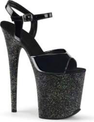 20cm Flash Waterproof Platform Black Upper