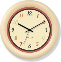 30cm Creative Wall-mounted Clock, Cream Simple