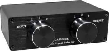 3-IN-3-OUT Passive Stereo Audio Switch Selector