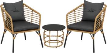 3-Piece Bistro Set, Weatherproof, 1 Side