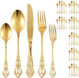 40PCS Gorgeous Retro Royal Flatware Set