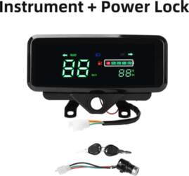 48V 60V 72V Universal LCD Speedometer