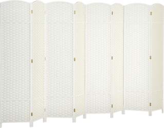 8-Panel Room Divider, Foldable Privacy Screen