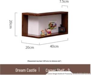 90° Wall-Mounted Corner Shelf: Floating Shelf
