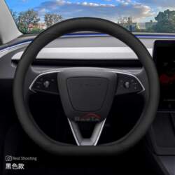 Ādas automašīnas stūres rata pārsegs Tesla