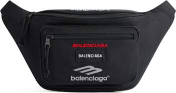 Balenciaga Explorer Distressed Effect Logo Zip
