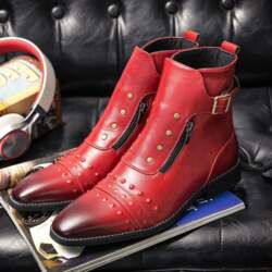 Boots Men  High Top Short Boots