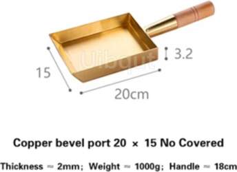 Brass baking tray Copper frying pan