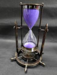 Brass Sand Timer with Compass –