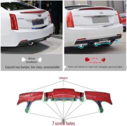 Cadillac ATS-L Rear Lip Bumper Diffuser