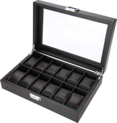 Carbon Fiber Texture Watch Box Woven
