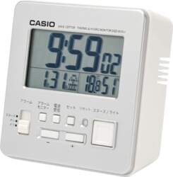 CASIO Alarm Clock Radio-Controlled Silver Digital