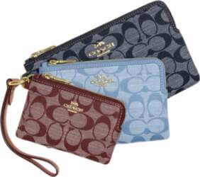 Coach Corner Zip 20 Classic Monogram
