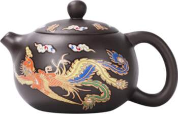 Color-changing Tea Pot With Dragons Phoenixs