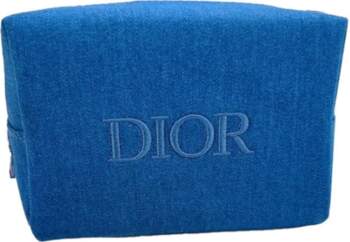 DIOR blue denim makeup bag makeup