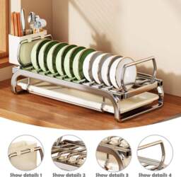 Dish Drying Rack with Drainboard Multifunctional