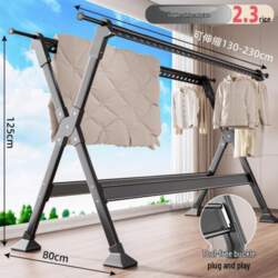 Durable Foldable Clothes Drying Rack, Floor-Standing