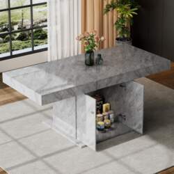 Extendable Dining Table, L140/180*W80*H76cm, with Storage