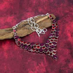 Faceted Ruby, Red Garnet 925 Solid