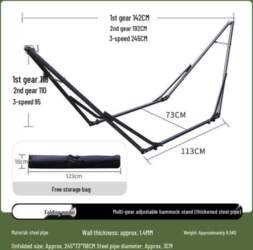 Folding Iron Frame Hammock Stand with