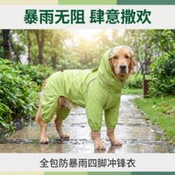 Full Coverage Waterproof Dog Raincoat Large