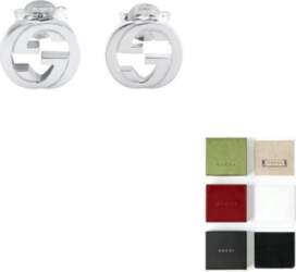 GUCCI Interlocking 925 Sterling Silver Stud