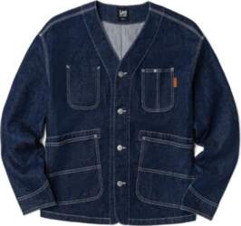 Lee Pocket Collarless Button Denim Jacket