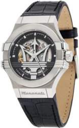 Maserati Potenza Leather Strap Skeleton Black