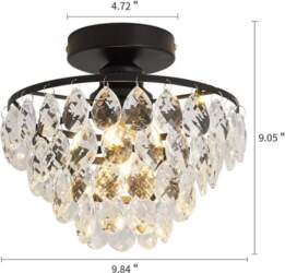 Modern Small Crystal Ceiling Light Fixture