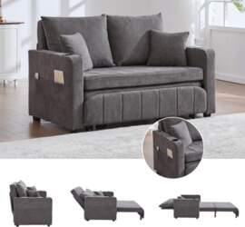 Multifunctional Fabric Sofa, Pull-Out Folding Sofa