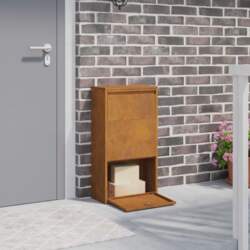 Parcel Drop Box with Door Rust