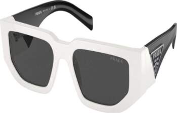 Prada Side Letter Logo Irregular Shape