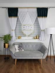 Ready-made curtain, decorative set with short