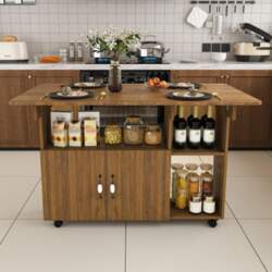 Rectangular foldable mobile dining table 110x70x80