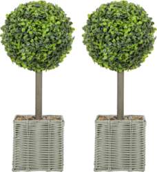 Set of 2 Artificial Plants, UV-Resistant