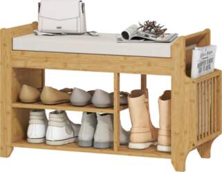 Shoe Bench 2-Tier Boot Section Entryway