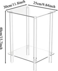 Side Table Transparent Acrylic Tall End