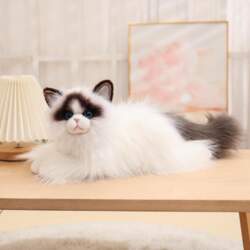 Simulation Long-haired Ragdoll Cat Doll Cute