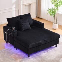 Spacious, soft chaise longue recliner with