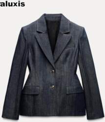 Spring Casual Denim Suit Jacket Vest