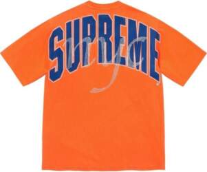 Supreme Rhinestone Script S/S Top Orange