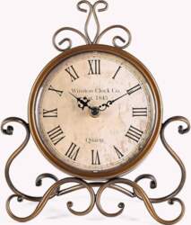 Table Clock, Antique Color Desk Clock