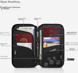Tomtoc Passport Holder, Document Organizer, Large
