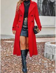 Womens Wool Blend Long Coat 2026