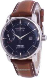 Zeppelin Atlantik Blue Dial Leather Strap