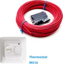 12K 33ohm/m Fluoroplastic Heating Cable Combination