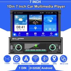 1 Din Carplay automašīnas radio Android