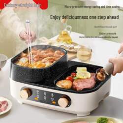 2-in-1 Electric Grill & Hot Pot: